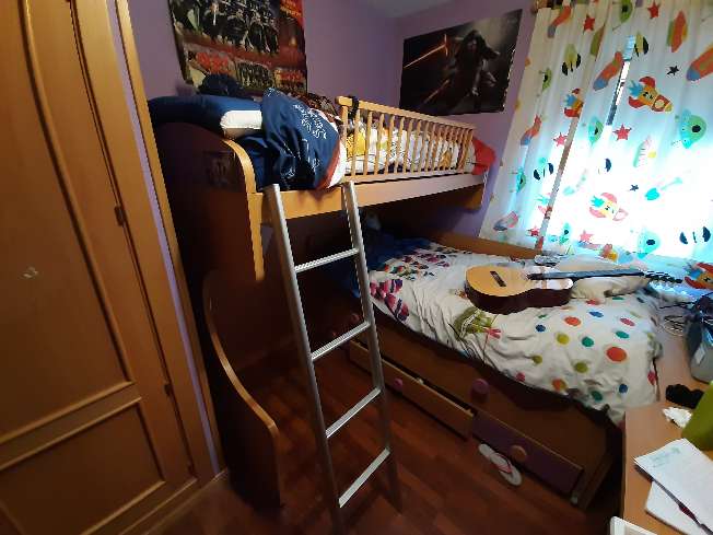 REGALO Cama elevada. 2m x 0.90. Con escalera y barandilla 4